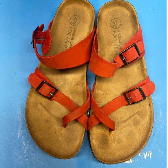WHITE MOUNTAIN Gracie Signature Comfort-Molded Footbed Sandal Size 11 Red - Picture 1 of 8